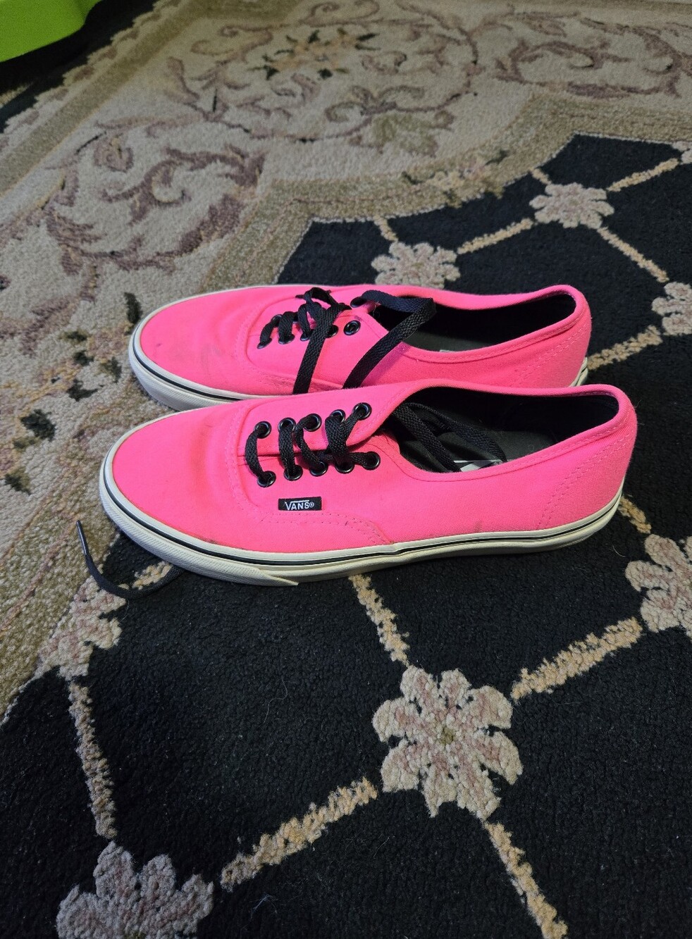 Vans Bright Neon Pink Low-Top Canvas Sneakers